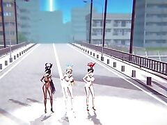 Mmd R-legitimate Anime Gals Sexy Dancing Clip 184